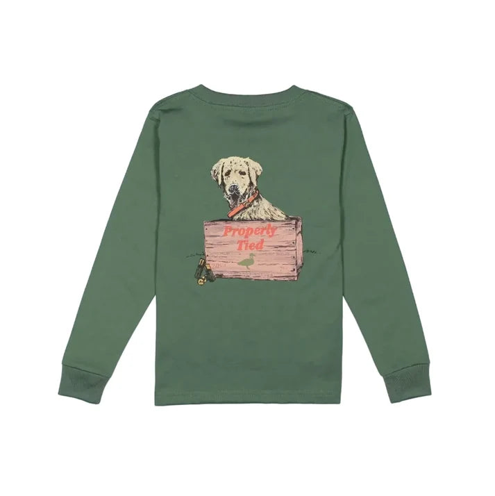Properly Tied Boys Little Shot Long Sleeve Fern Green