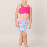 Set Fashion Zoe Scallop Skort - Bloomberry Floral/Power Pink