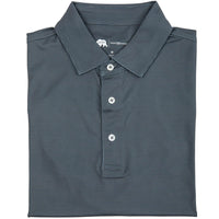 Blade Stripe Performance Polo-Gunmetal/Collegiate Blue