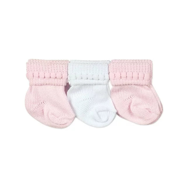 Jefferies Socks Infant Assorted White/ Pink Socks