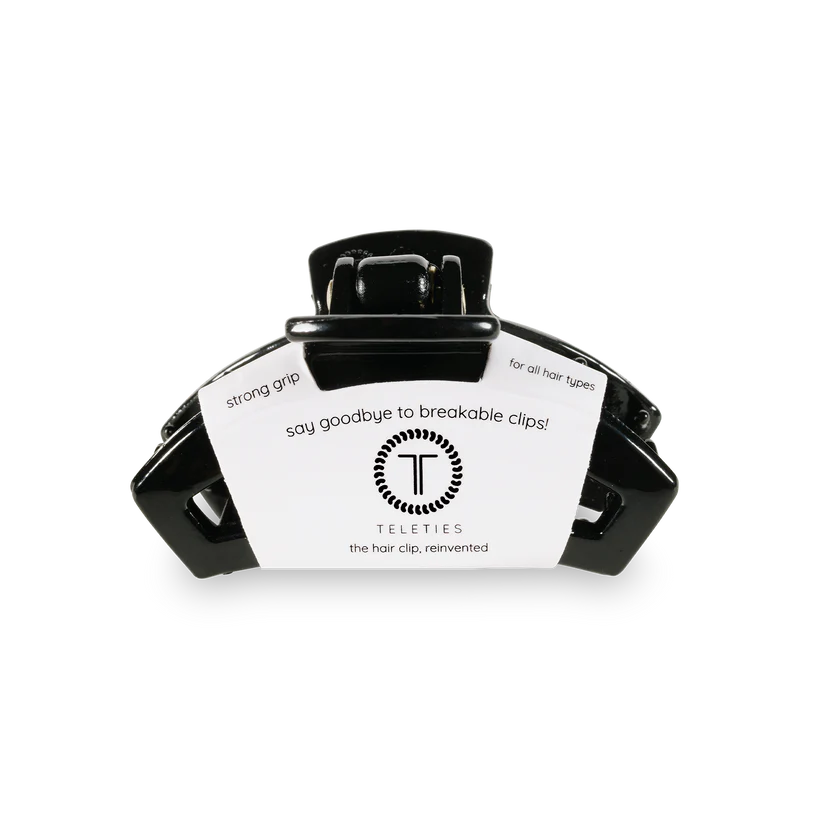 Teleties Open Jet Black Tiny Hair Clip