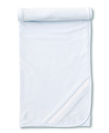 Kissy Kissy Charmed Blanket w/ Hand Smocking Light Blue