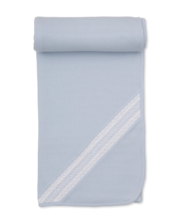 Kissy Kissy CLB Punto Ingles Blue Hand Smocked Blanket