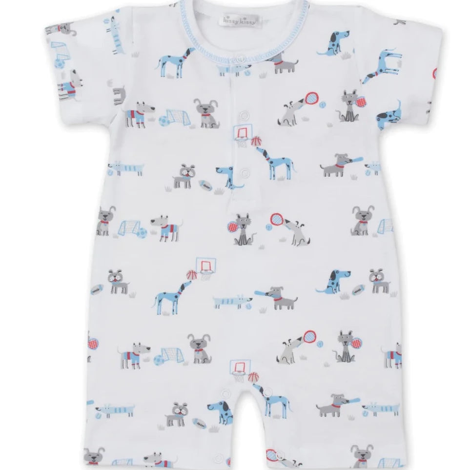 Kissy Kissy Sporty Pups Short Playsuit