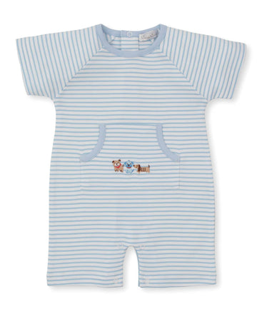 Kissy Kissy Playground Pups Striped Playsuit