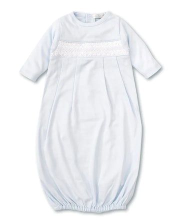 Kissy Kissy Blue Gown with Hand Smocking