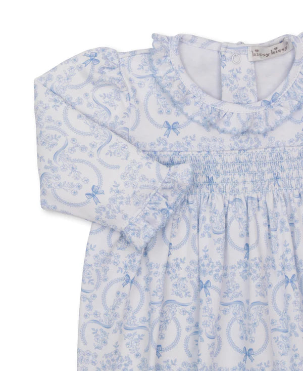 Kissy Kissy Delicate Blooming Bows Playsuit - Light Blue