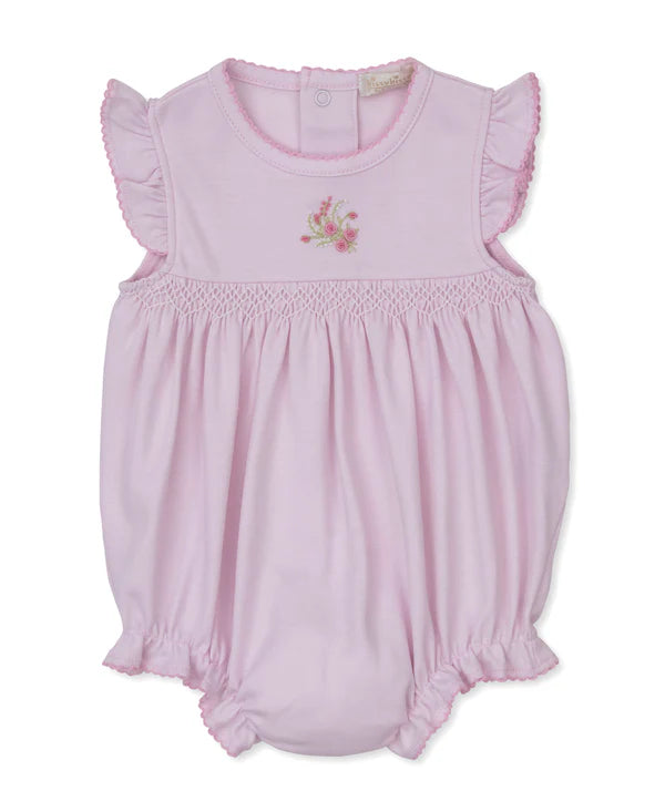 Kissy Kissy Victorian Roses Pink Hand Smocked Bubble