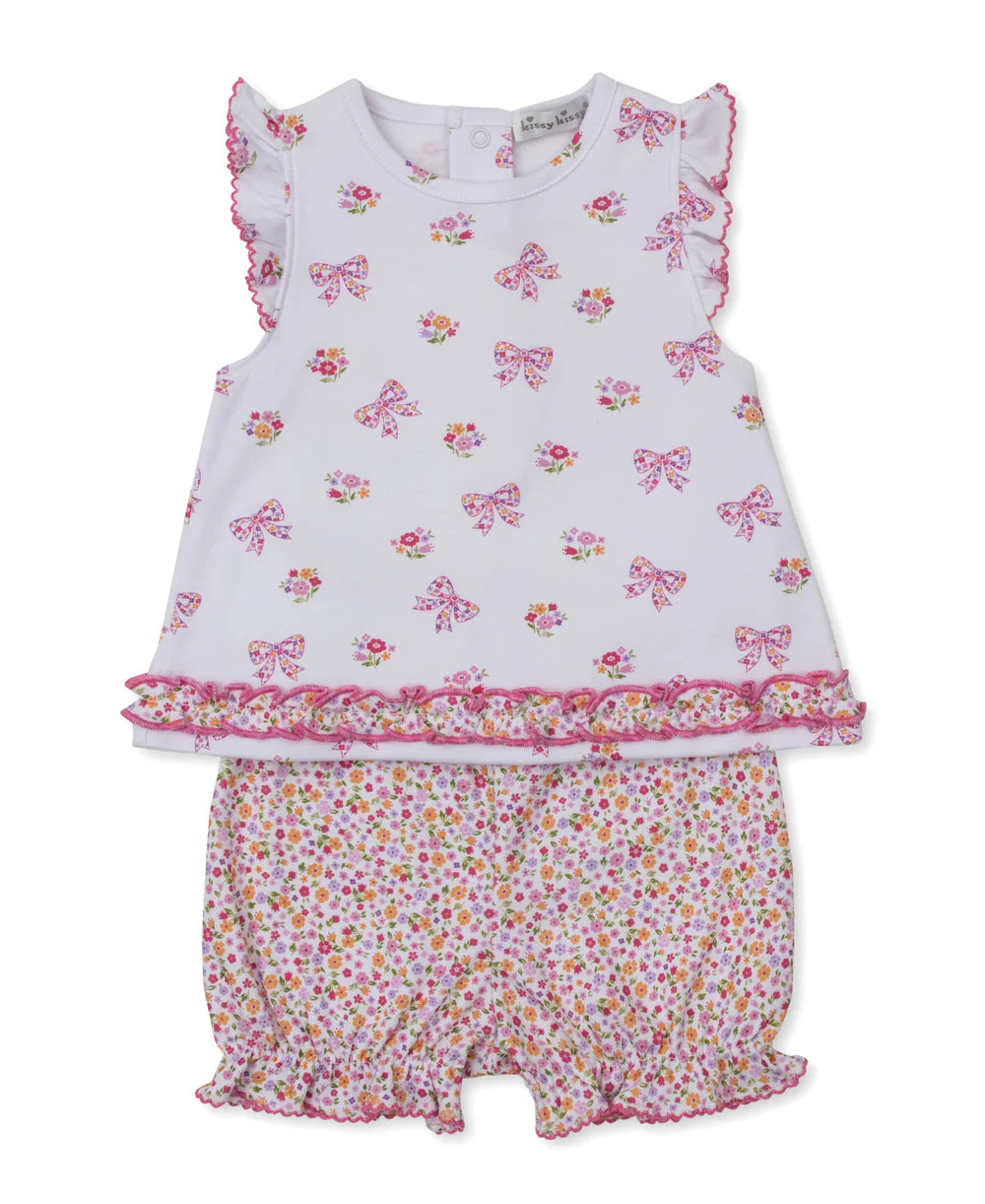 Kissy Kissy Blossoming Bows Sunsuit Set