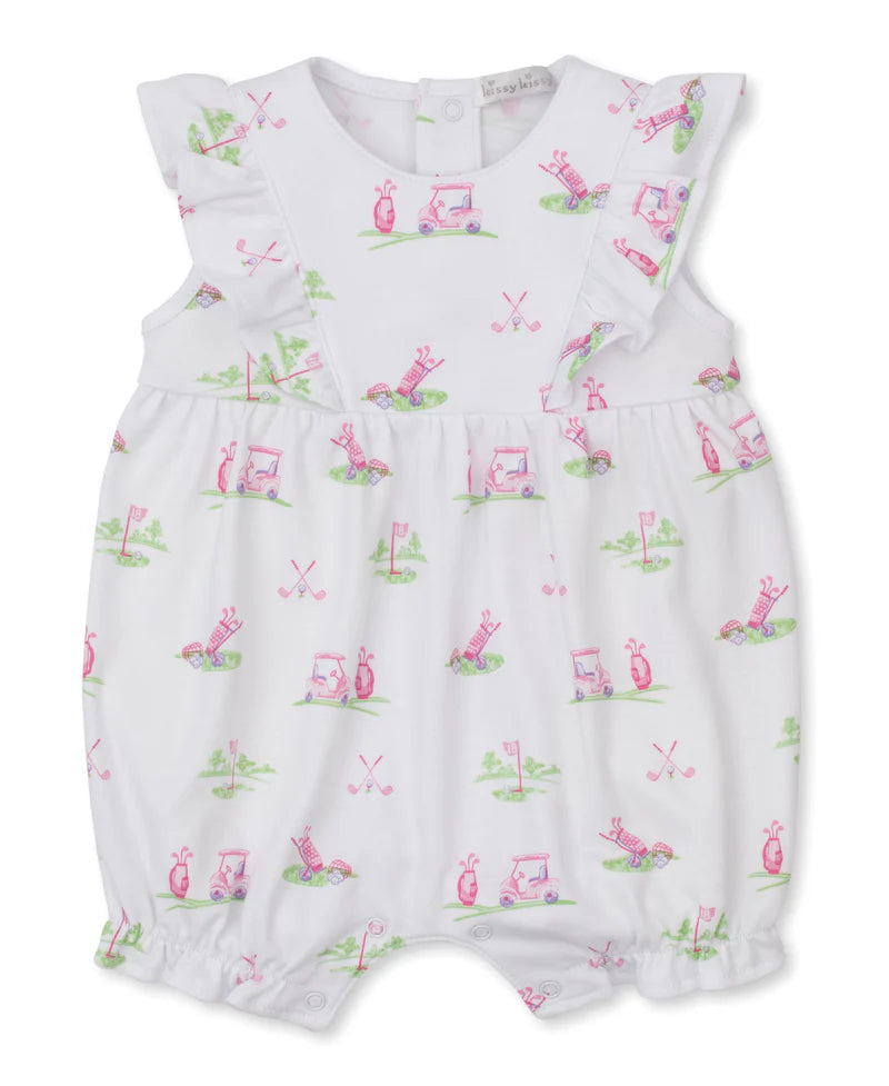 Kissy Kissy Fairway Foursome Pink Short Playsuit