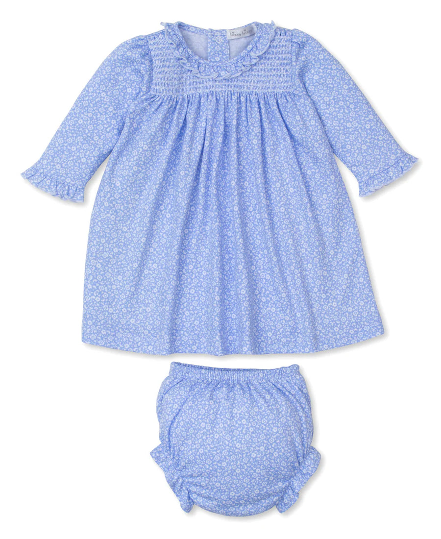 Kissy Kissy Fall Flower Pat Dress Set Light Blue