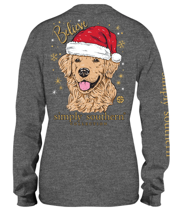 Simply Southern Long Sleeve Santa Dog Tee