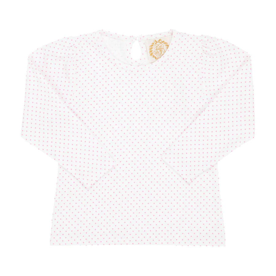 Beaufort Bonnet Penny’s Long Sleeve Play Shirt- Hamptons Hot Pink Microdot