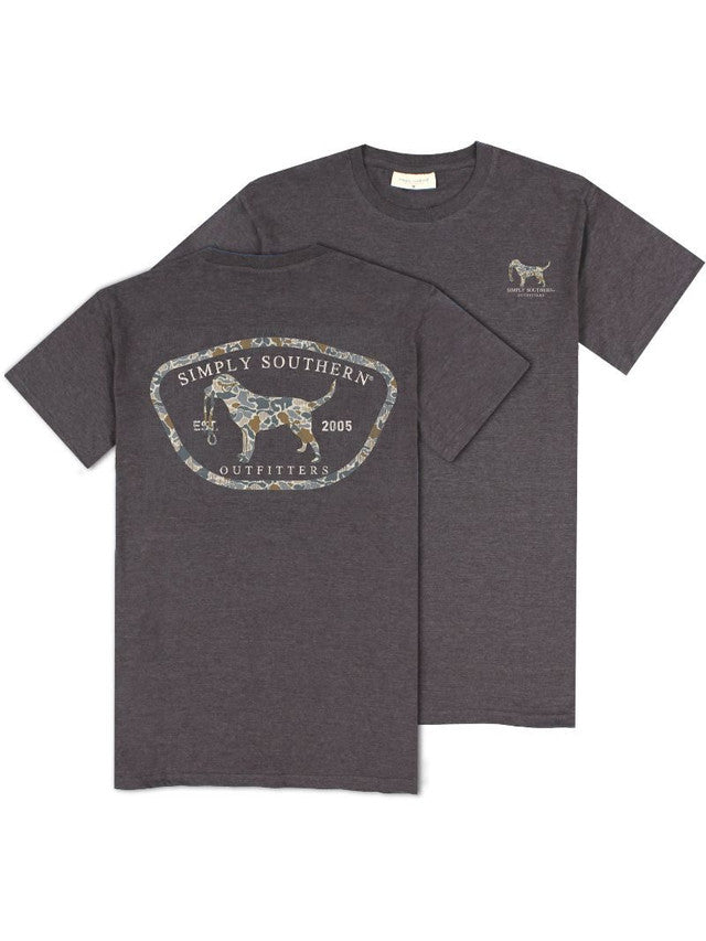 Simply Southern Youth Camo Dog Iron Heather