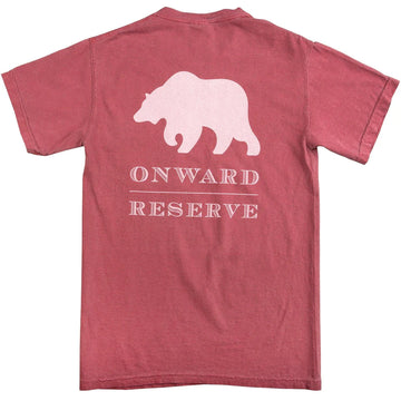 Onward Reserve Rustic Bear Short Sleeve Tee-Crimson