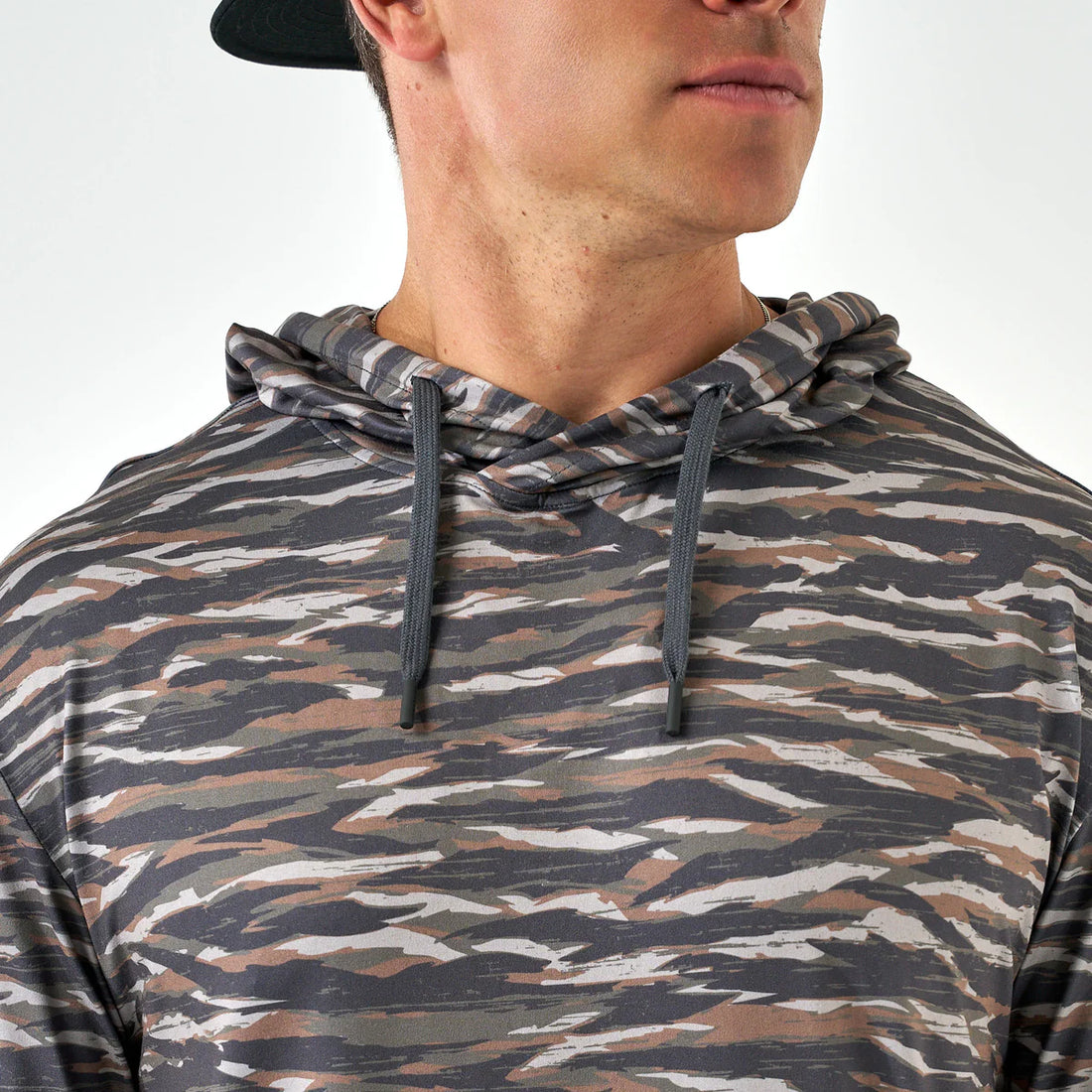 Burlebo Performance Hoodie - Tiger Stripe Camo/Wetland