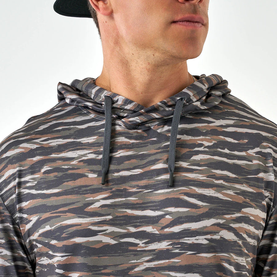 Burlebo Performance Hoodie - Tiger Stripe Camo/Wetland