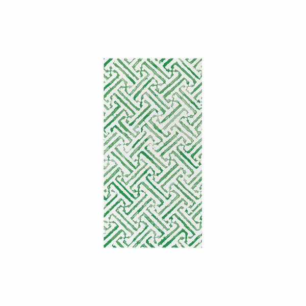 Vietri Papersoft Napkins Guest Towels - Greek Key Green
