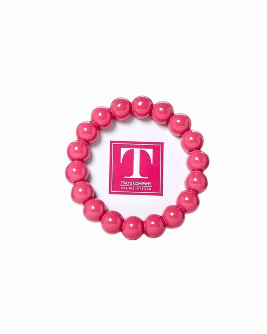 Two's Co Hobnail 4x4 Photo Frame- Pink