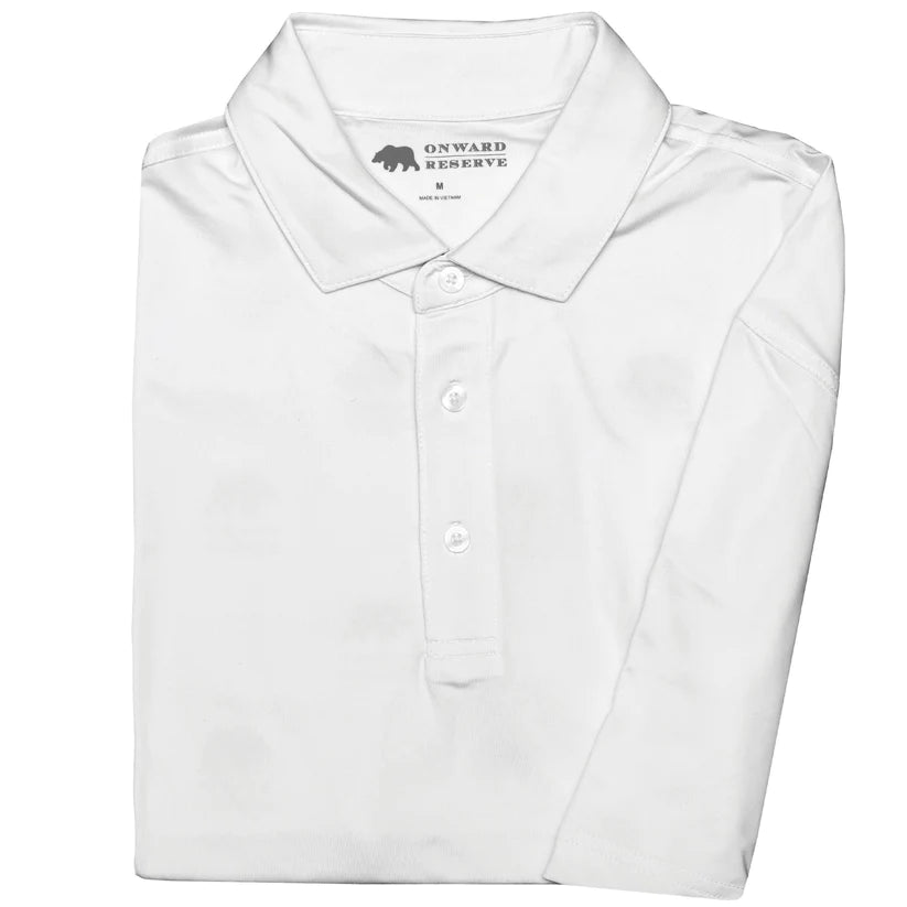 Onward Reserve Solid Performance Polo- White