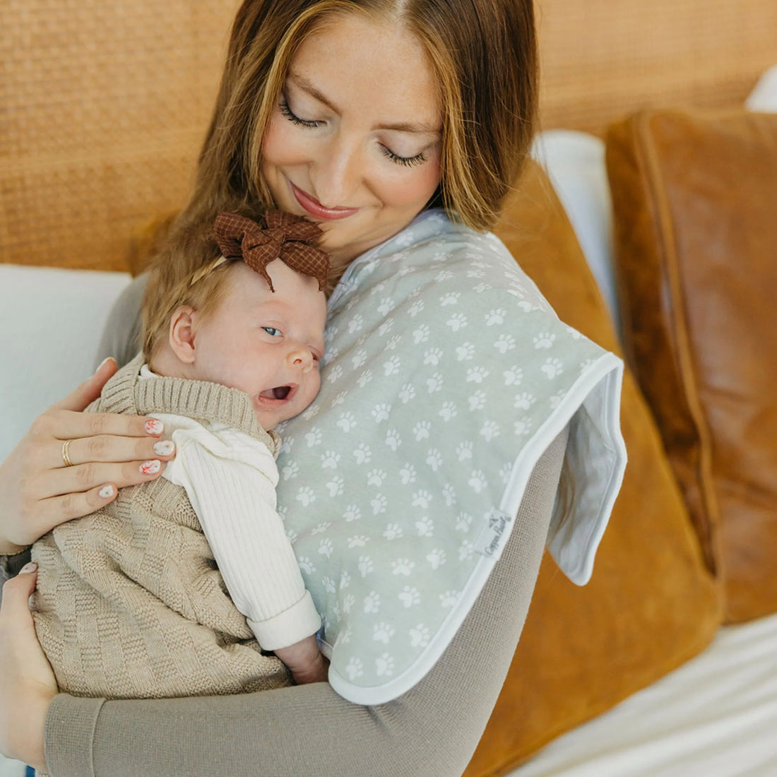 Copper Pearl Burp Cloth Set - Rufus