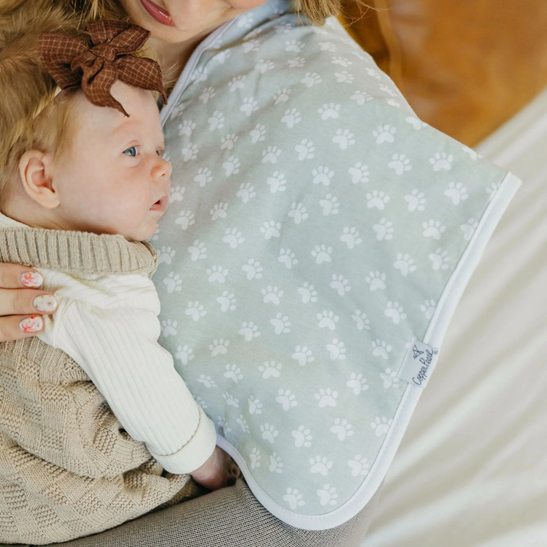 Copper Pearl Burp Cloth Set - Rufus