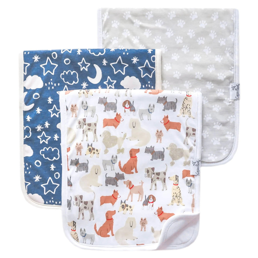 Copper Pearl Burp Cloth Set - Rufus