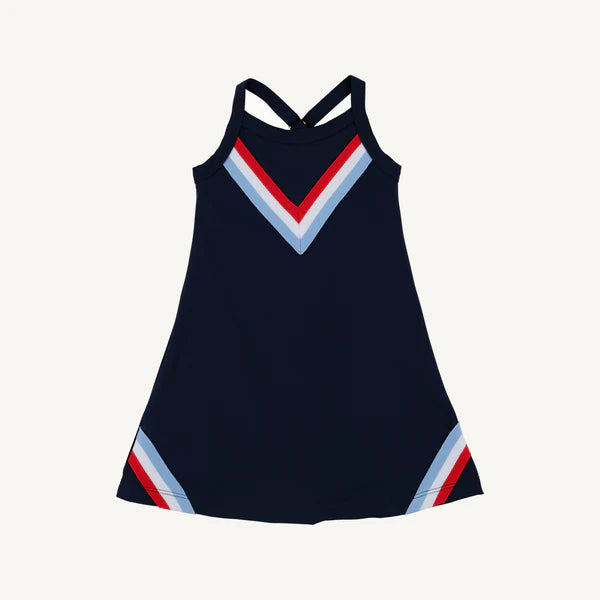 Beaufort Bonnet Prepletic Little Miss Tennis Dress - Nantucket Navy, Richmond Red, Worth Avenue White and Beale Street Blue