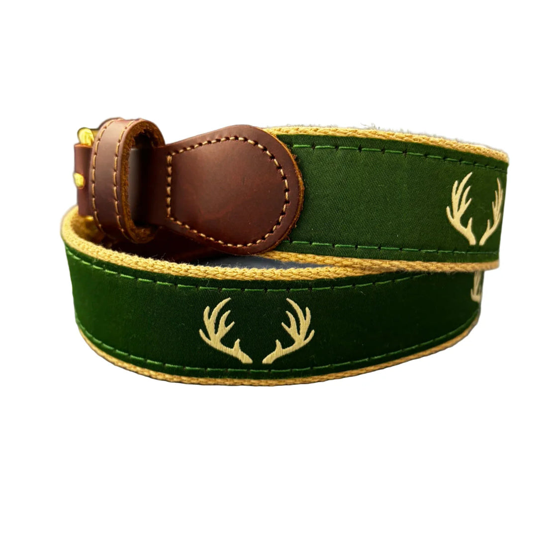 Antlers Leather Tab Belt