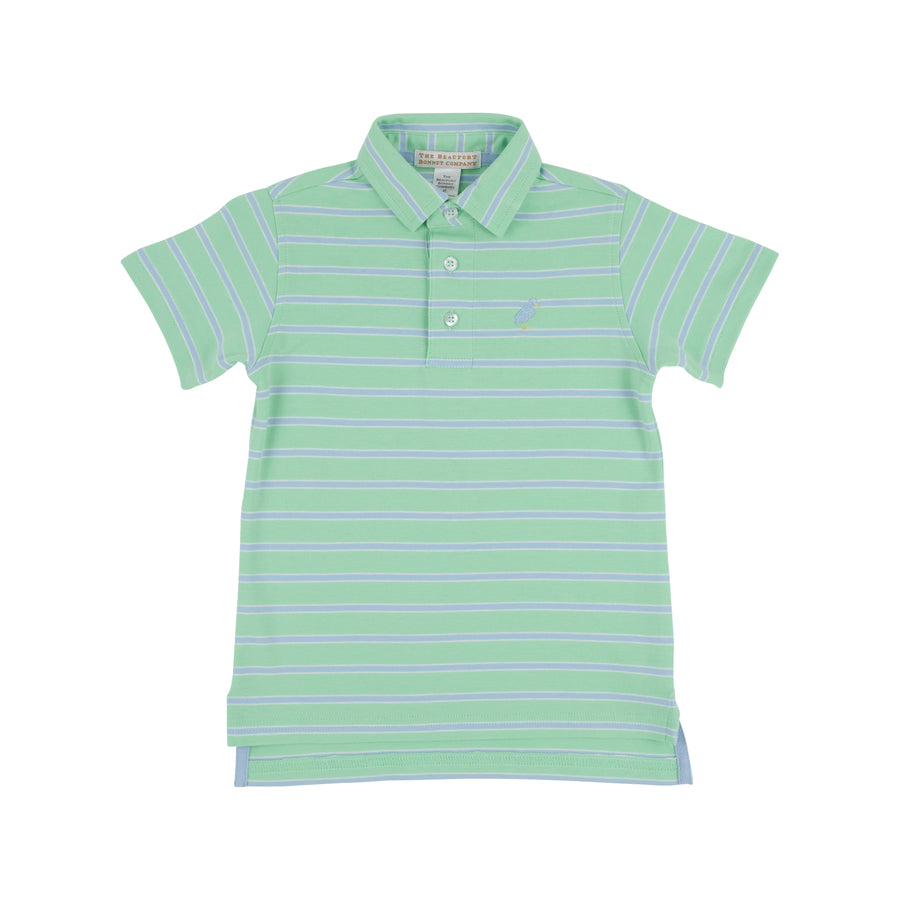 Beaufort Bonnet Prim and Proper Polo - Grace Bay Green/Beale Street Blue