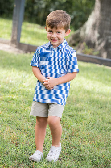 Prodoh Boys Performance Polo- Set Sail Stripe