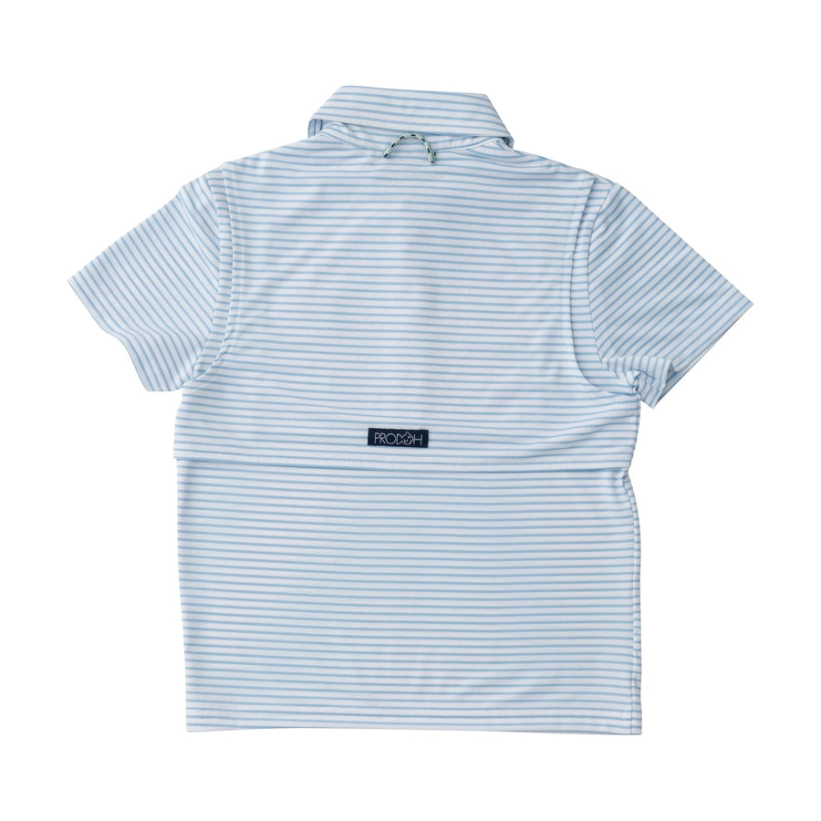 Prodoh Pro Performance Polo - Clear Sky Stripe