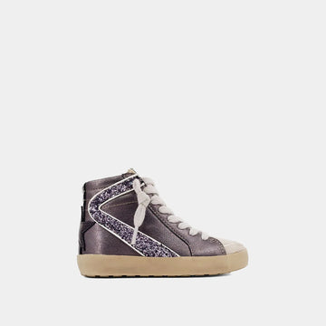 ShuShop Rooney High Top Toddler Gunmetal Sneakers