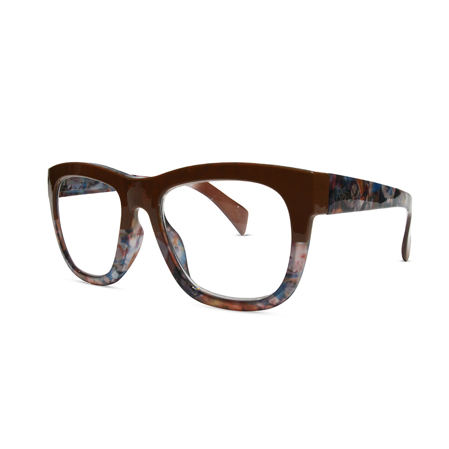 RS Eyeshop Brown Marble Readers