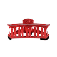 Teleties Open Red Glitter Medium Hair Clip