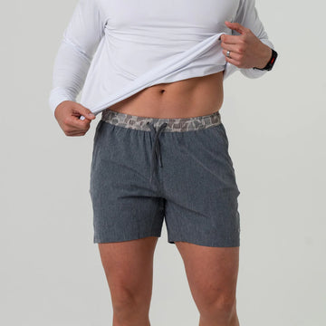 Burlebo Athletic Short - Grizzley Grey/Classic Deer Camo Liner