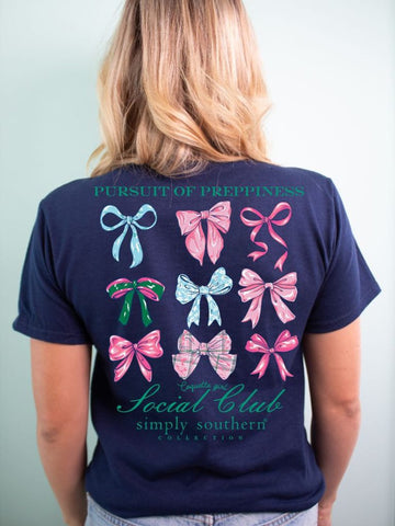 Simply Southern Hair-tie Navy SS Tee