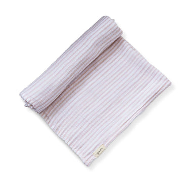 Pehr Striped Swaddle Blanket- Pink
