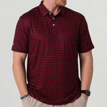Burlebo Performance Polo - Georgia Black & Red