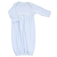 Magnolia Baby Essential White/Blue Pleated Gown