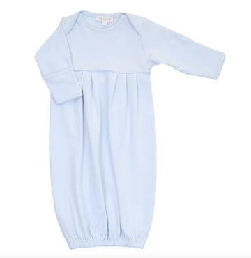 Magnolia Baby Essential White/Blue Pleated Gown