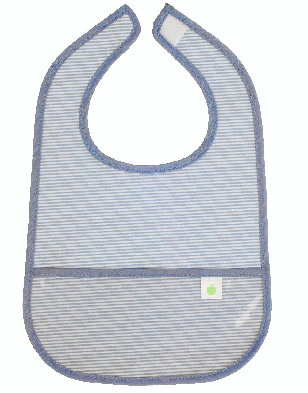 Apple Of My Isla The Wipe It Bib - Navy Mini Stripe