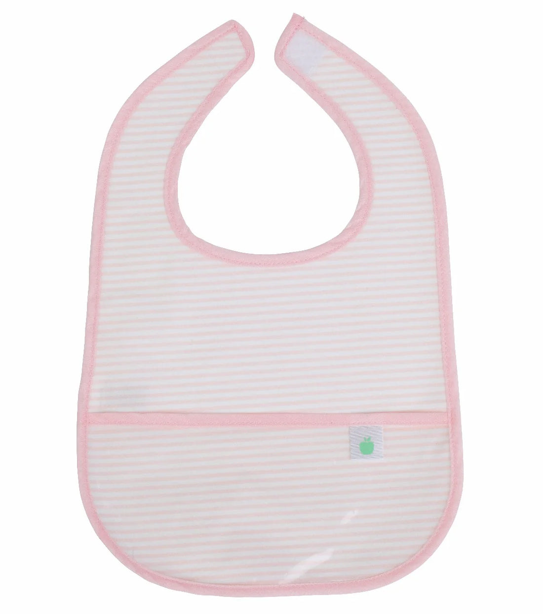 Apple Of My Isla The Wipe It Bib - Pink Stripe