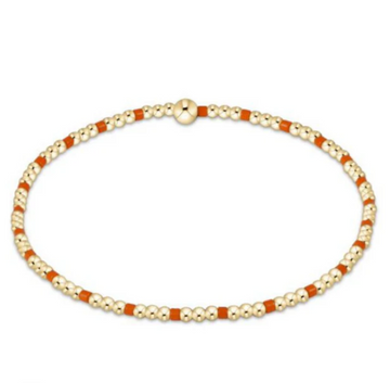 Enewton Gameday Hope Sincerity Pattern 2mm Bead Bracelet - Orange