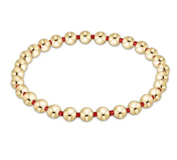 Enewton Gameday Hope Grateful 5mm Bead Bracelet - Bright Red