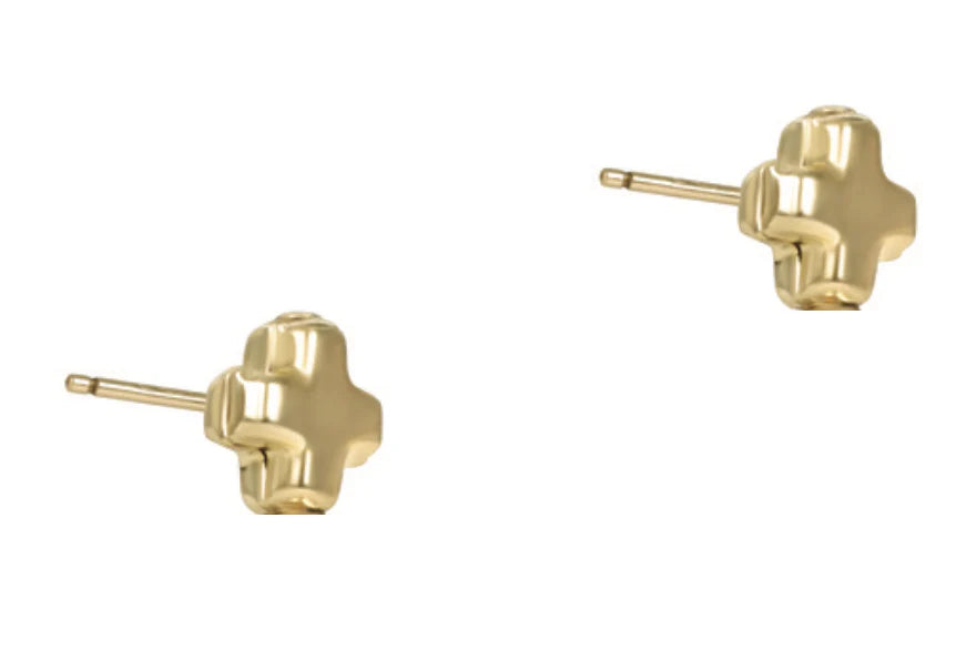 Enewton Signature Cross Small Stud - Gold