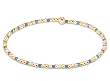 Enewton Egirl Hope Sincerity Pattern 2mm Bead Bracelet - Bright Blue
