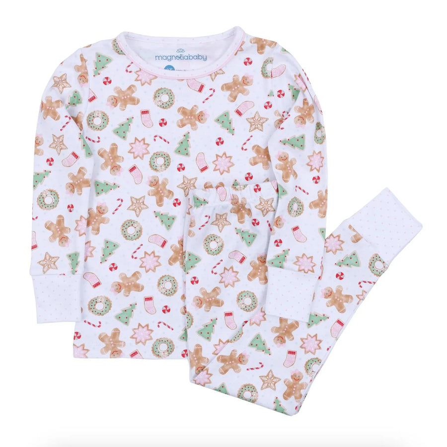 Magnolia Baby Frosted Wonderland Long Pajamas- Pink