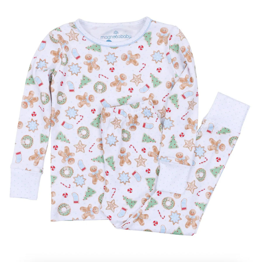 Magnolia Baby Frosted Wonderland Long Pajamas- Blue
