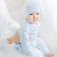 Baby Boys Collar Knit Longall with Hat